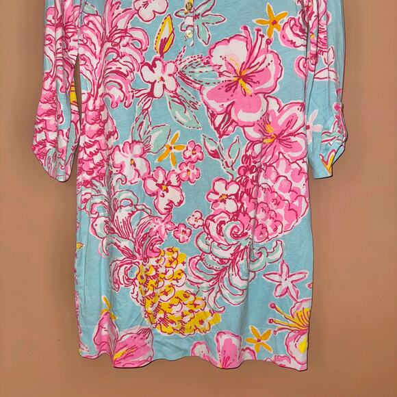 Lilly Pulitzer Palmetto Floral V-Neck Dress - Size Small - Picture 8 of 9